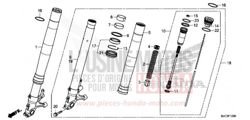 FRONT FORK CBR600RAD de 2013
